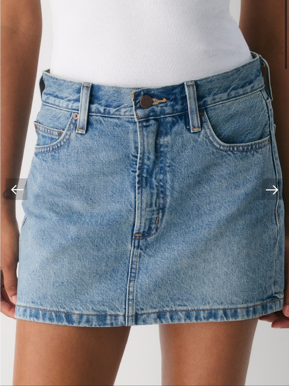 Aritzia Denim Forum Denim Mini Skirt
